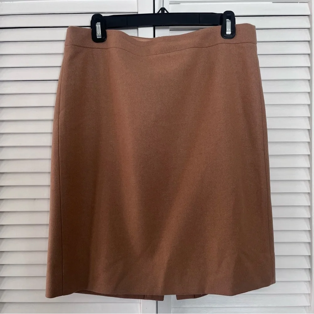 J. Crew Sz 8 Camel Pencil Skirt - Picture 1 of 7